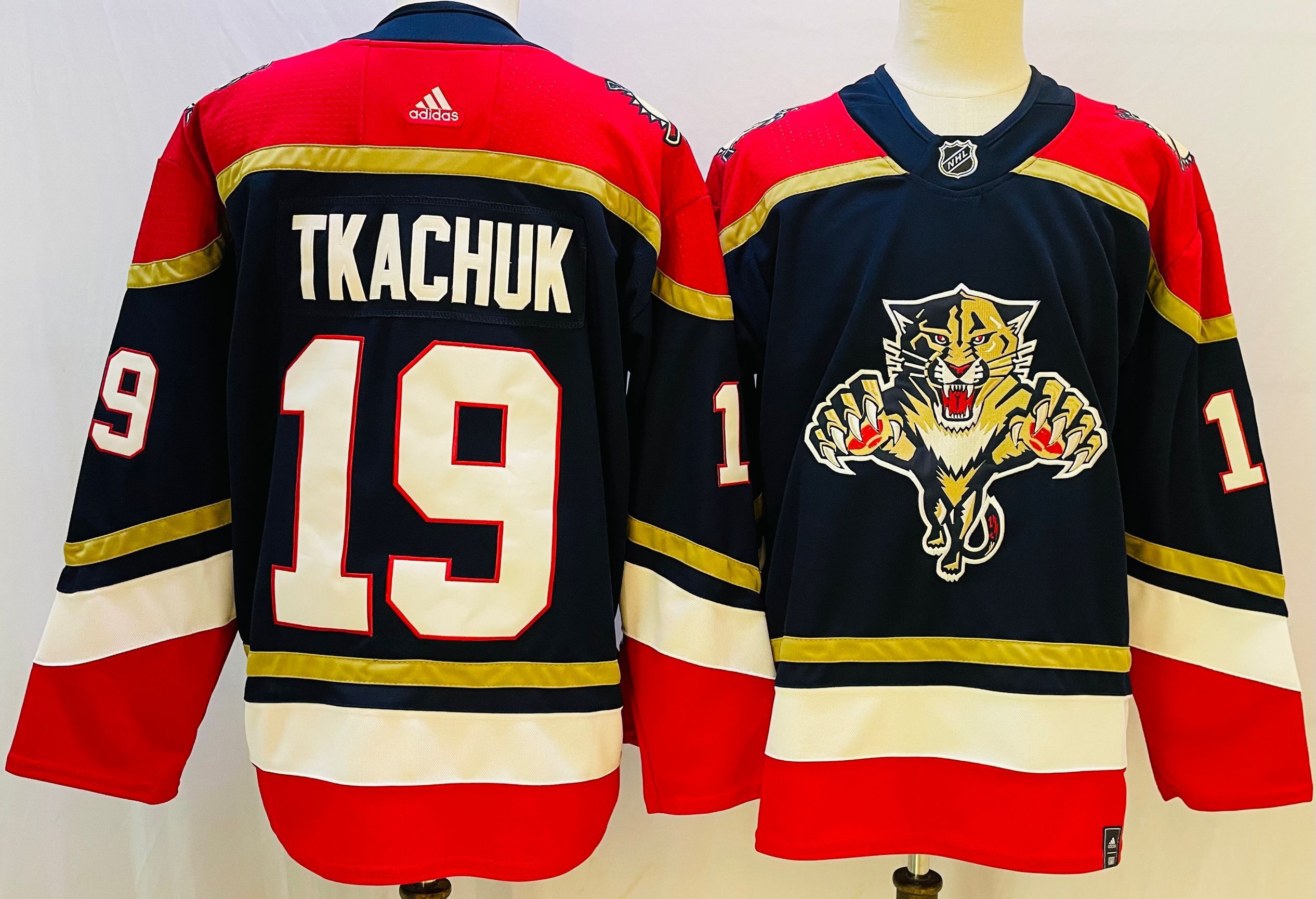 Men Florida Panthers #19 Tkachuk Blue red Throwback 2022 Adidas NHL Jersey->florida panthers->NHL Jersey